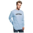 thumbnail image 2 of Daxton Retro Montana Arch Font Long Sleeves T Shirt Soft Medium Weight Cotton, Sky Tee Black Font, 1XL, 2 of 2