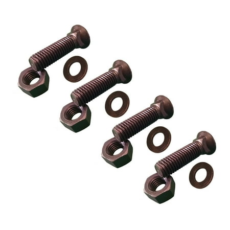 

4 -Plow Bolt Nut washer Blades/Cutting Edge 5/8-11x2 1/2 - Grade 8 Dome Head