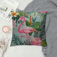 thumbnail image 2 of Nawypu  Flamingo Decorative Pillow Cover, Tropical Flowers Flamingo Lumbar Pillow Cover Modern Farmhouse Cushion Case Home Decor for Living Room Patio Sofa Couch Chair, 2 of 5