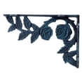 thumbnail image 3 of Cast Iron Wall Shelf Bracket - Rose Bush - Verdigris - 8.75" Deep, 3 of 3
