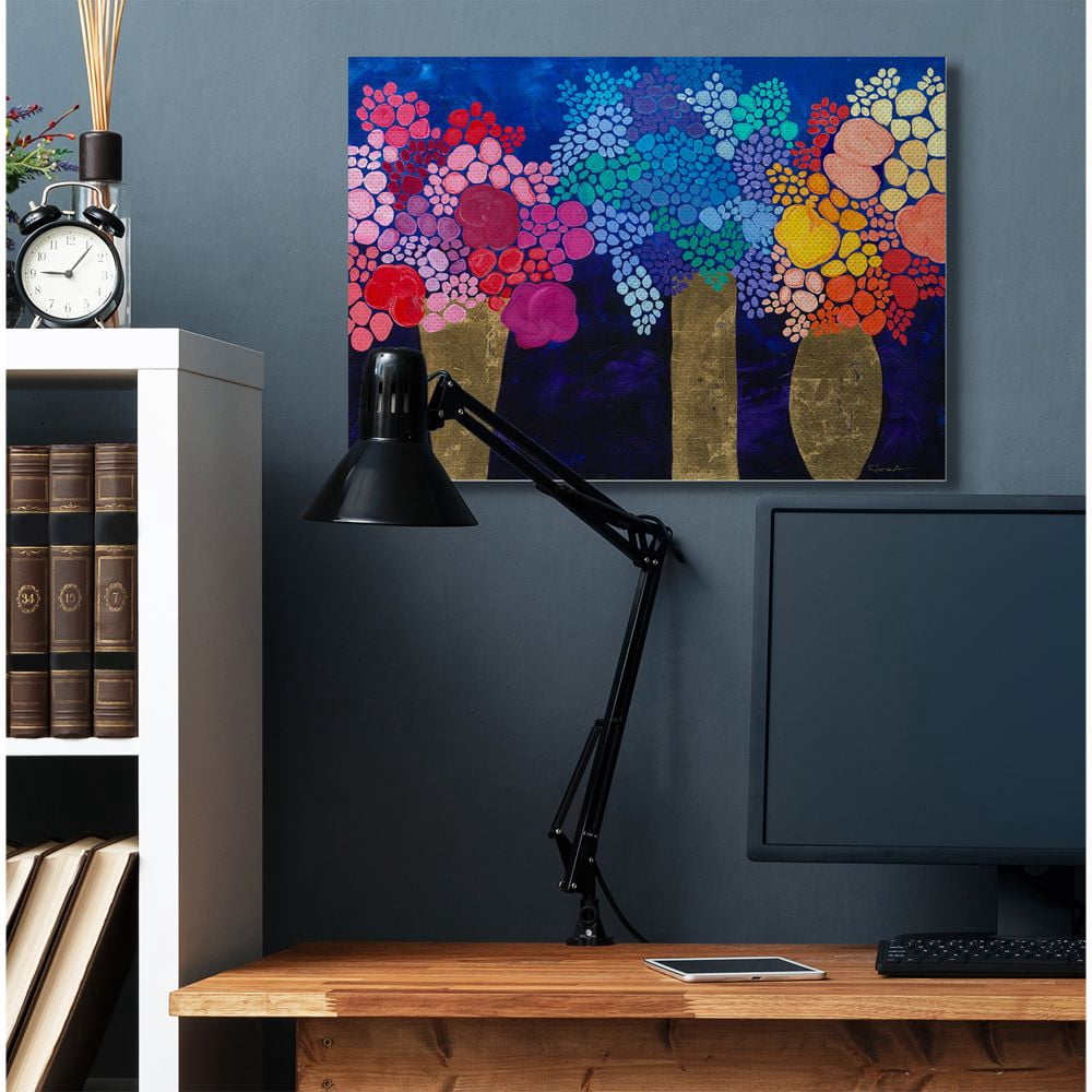 Stupell Industries Abstract Floral Bouquets Playful Multi-color Flowers Canvas Wall Art Design by Third and Wall, 30" x 40"