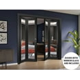 thumbnail image 5 of Slab Barn Door Panel 24 x 80 inches | Lucia 1299 Matte Black with Mirror | Sturdy Finished Interior Doors | Pocket Closet Sliding, 5 of 6