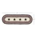 thumbnail image 3 of VHC Brands Colonial Star Stair Tread Rug, Jute Blend, Oval, Tan Black Red, 8.5 x 27 inches, 3 of 5