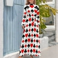 thumbnail image 3 of JACKPOT! Robe Longue Élégante pour Femmes avec Piques et Cœurs, Robe de Soirée en Solde, 3 of 4