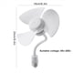 thumbnail image 4 of 2X Ventilador con Zócalo Rosca, Ventilador Enfriador Techo Compacto, Ventilador Refrigeración con Rosca, Ventilador Mesa Pequeño y Silencioso para Dormitorio, Cocina, Estudio, 4 of 5