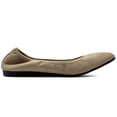thumbnail image 5 of Ollio Women's Shoes Faux Suede Slip On Comfort Elasticated Square Toe Ballet Flat SF178, 5 of 6