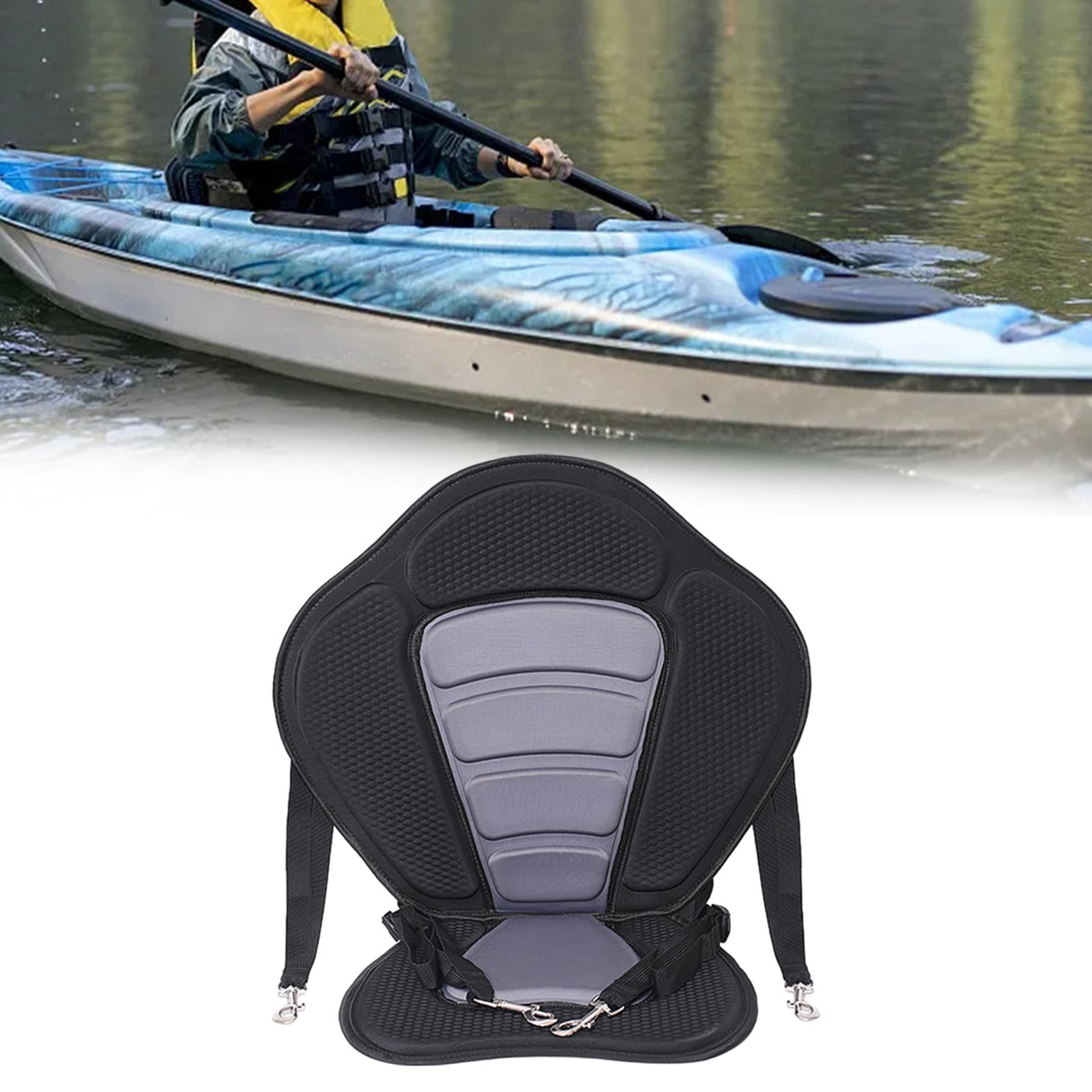 harayaa Kayak Padded Seat Canoe Seat Adjustable Cushion Cushioned Fishing Seat Anti Skid Grey