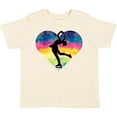 thumbnail image 3 of Inktastic Ice Skating Watercolor Heart Girls Girls Toddler T-Shirt, 3 of 5