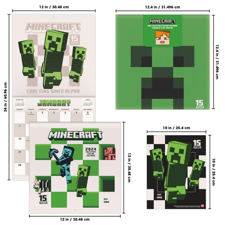 DateWorks 2024 Minecraft Mini Poster Calendar