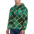 thumbnail image 3 of Salouo Green Mosaic Glass Pattern Men's Fall Hoodie Sweatshirt,Sport Hoodie with Pockets for Men Pullover Casual Hooded Sweatshirt-Small, 3 of 7