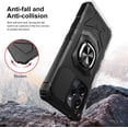 thumbnail image 6 of For Blu View Speed Ultra 5G Case with Tempered Glass Screen Protector,Military Grade Heavy Duty Shockproof Protective Cover,with Ring Kickstand for BLU B1660V - Black, 6 of 6
