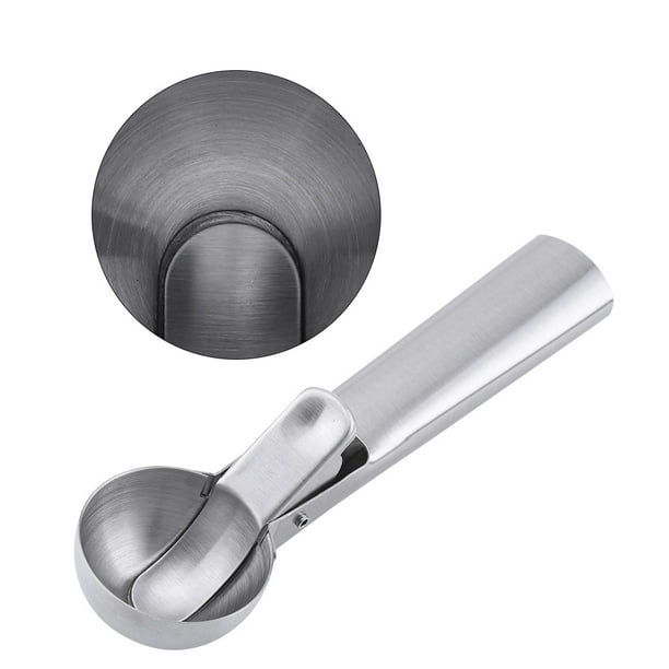 Cuillère à Glace En Acier Inoxydable Avec Déclencheur - Pour Boules De Glace, Pâte, Smoothie - 18,5 Cm