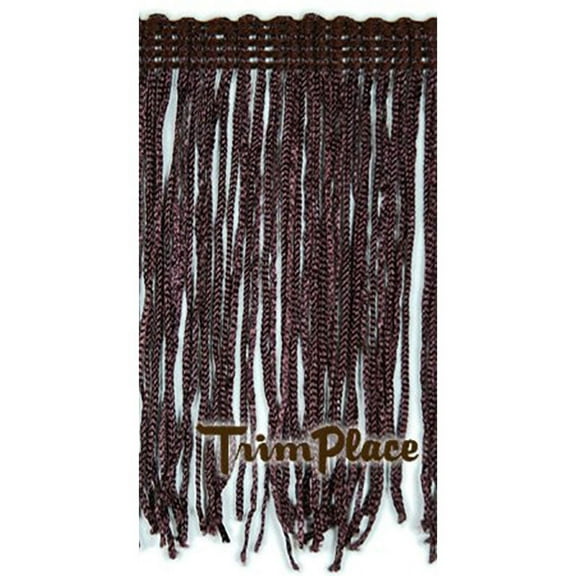 BROWN 4" RAYON CHAINETTE FRINGE