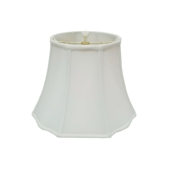 Royal Designs Flare Bottom Outside Corner Scallop Lamp Shade, White, 8" x 14" x 11"