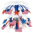 thumbnail image 2 of Party Central Pack of 6 White and Blue Patriotic American Flag Cascade Table Centerpieces 18", 2 of 2