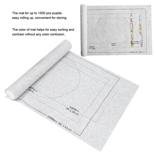 Puzzle Mat, Puzzle Roll Up Mat Jigsaw Puzzle Mat 1500 1000 500 Pieces Saver Large Puzzles Board Puzzle Sorting Trays Felt Puzzle Mat Keeper Pad Holder