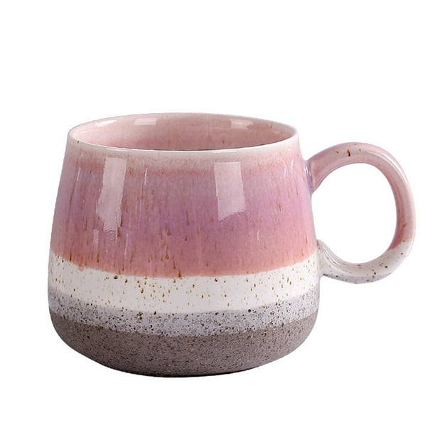 Juego de 2 tazas de café con leche grandes de cerámica para café con leche, capuchino, 400 ml, aptas para lavavajillas y microondas.