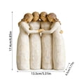 thumbnail image 3 of Creative Faux Wood Resin Craft Ornament – Tabletop Decorative Sculpture, Friendship Figurine for Sisters, Home Office Desk Art Piece（5.3 x1.7x 6.8 In）, 3 of 6
