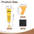 thumbnail image 2 of Uxcell Wood Repair Kit, 4 Pcs Touch Up Filler Wood with Scraper Sandpaper for Scratches Holes Crack Tables Desks Wooden Floors Repair Cover Ups, Yellow, 2 of 6