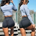 thumbnail image 6 of High Waist Shorts Women Pocket Yoga Shorts Athletic Workout Sport Shorts(Grey/XL), 6 of 7