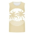 thumbnail image 5 of WAENQINLA Tank Tops Men Cotton Summer Breathable Hawaii Shirts Sleeveless Casual Beach Tank Undershirts Crewneck Slim Fit A Shirts Beige XXL, 5 of 5