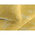 thumbnail image 3 of Ambesonne Floral Quilted Coverlet 3 Pcs, Wildflowers Outline Drawings, King Size, Mustard and White, 3 of 4