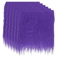thumbnail image 1 of Unique Bargains 6 Pcs 10 x 10 Inch Plush Faux Fur Fabric Square Fluffy Faux Fur Patches Cuts, Purple, 1 of 6