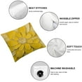 thumbnail image 4 of JRXY  3D Flower Throw Pillow Cover Decorative Sunflower Accent Pillow Case Cushion Lumbar Pillowcase for Home Bed Sofa Couch Chair 2pcs Yellow White, 4 of 6