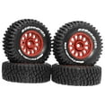 thumbnail image 2 of 4 Pcs RC Wheels and Tires RC Truck Tires Sturdy Replacement Alloy Construction for 1 14 1 16 RC Vehicles, 2 of 9