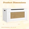 thumbnail image 3 of Costway 31.5" Toy Chest for Kids Rattan Toy Storage Box with Flip Top Lid & Safety Hinge, 3 of 10