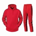 thumbnail image 1 of Conjunto de chándal con capucha para hombre, conjunto deportivo de 2 piezas con capucha, para correr y trotar., 1 of 5