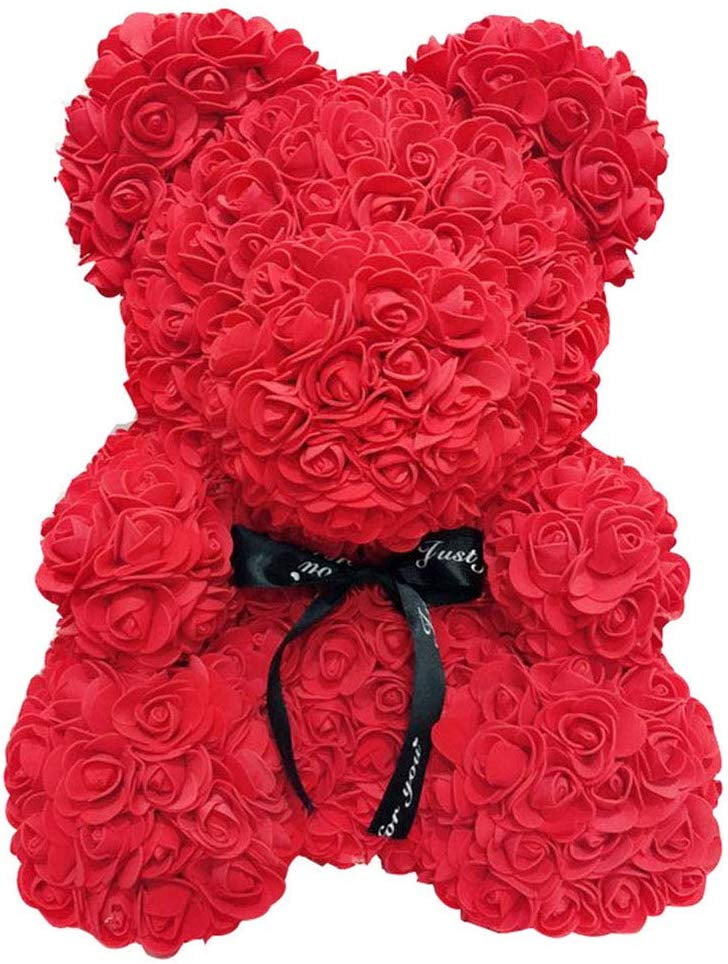 15" Teddy Rose Bear Heart Foam Flower Bear Toys Valentine's Day Wedding Gift Hot 