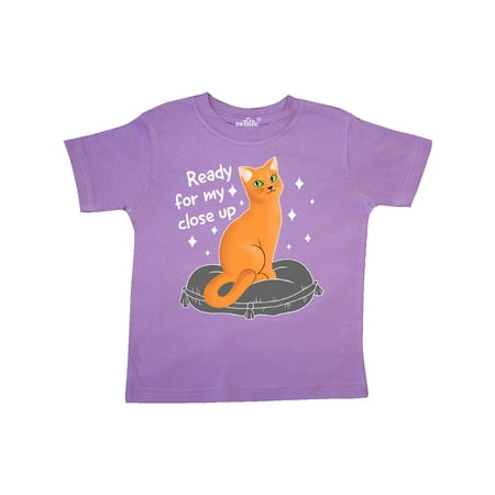 

Inktastic Pretty Cat Ready For a Close Up Gift Toddler Boy or Toddler Girl T-Shirt