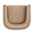 thumbnail image 6 of NPD Furniture Leslie 18" Top Grain Leather Swivel Tufted Chair in Beige, 6 of 10