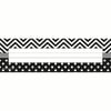 TCR5549 - Black & White Chevrons and Dots Flat Name Plates by Teacher Created Resources