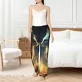 thumbnail image 4 of Kdxio Women's Comfy Stretch Firefly Forest Fox Print Drawstring Pajama Pants-Medium, 4 of 5