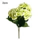 thumbnail image 1 of Ramo de hortensias de simulación, decoración de flores de matrimonio artificial, decoración floral de boda para el hogar 5 cabezas 2 piezas Kearding HA8156-00B, 1 of 4