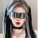 thumbnail image 2 of Klassnun-gafas de sol con láser Y2K para hombre y mujer, lentes con espejo, Anti UV400, 2 of 5