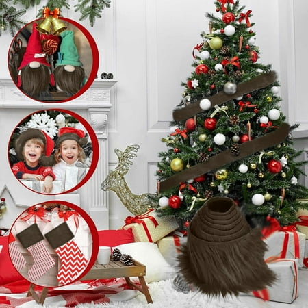 

1PC Shaggy Plush Fabric Precut Strips Plush Fabric Fuzzy Craft For Beard Hair Decoration