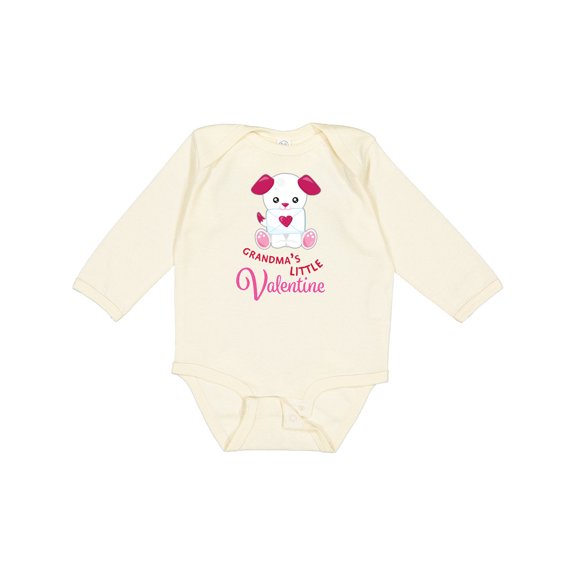 Inktastic Grandma's Little Valentine Boys or Girls Long Sleeve Baby Bodysuit