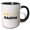 Black/White, variant on 3drose, Adulting Two Stars Typography - Funny Quote with Review Icon, 11oz Two-tone Yellow Mug