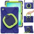 thumbnail image 7 of Case for Samsung Galaxy Tab A11+ 11 inch, 360 Degree Rotating Hand Grip Shockproof Cover with Shoulder Strap, NavyBlue Lime, 7 of 7
