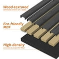 thumbnail image 3 of 2PCS 16''x104'' Wood Slat Acoustic Wall Paneling for Interior and Ceiling Decor,23Sq.ft,Black Wood, 3 of 7