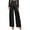Black, variant on RYRJJ Women's Wide Leg Palazzo Pants with Pockets Belted High Waist Loose Casual Flowy Long Trousers Business Work Slacks Pants(Black,L)