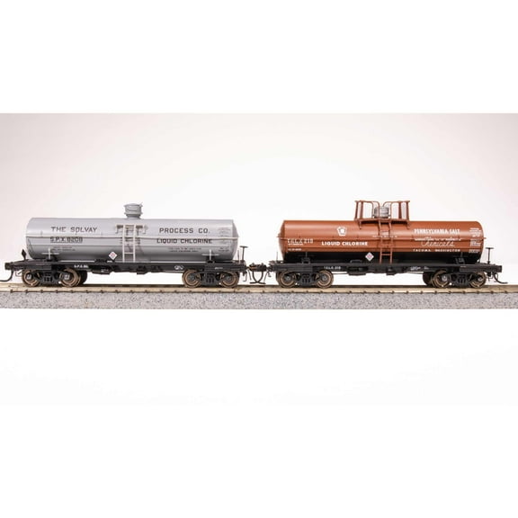 Broadway Limited Imports HO 6000 Gallon Tank 1950s 2pk C Penn Salt Solvay BLI7665 HO Rolling Stock