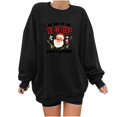 thumbnail image 4 of Gibobby Sudaderas de Navidad Mujer Suéter de mujer sin sombrero informal con estampado y de Papá Noel con navideñas (Negro, XL), 4 of 4