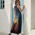 thumbnail image 7 of Galaxy Star Outer Space King Size Sleeveless Dress Dresses Summer Women Dresses Clothing Woman Dresses Dress, 7 of 7