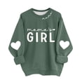 thumbnail image 1 of Mujeres de Manga Larga Tops de Moda Informal Impreso Suelto de Manga Larga Blusa Cuello Redondo sin Capucha Sudaderas Suaves Cómodas Cuatro Estaciones, 1 of 6