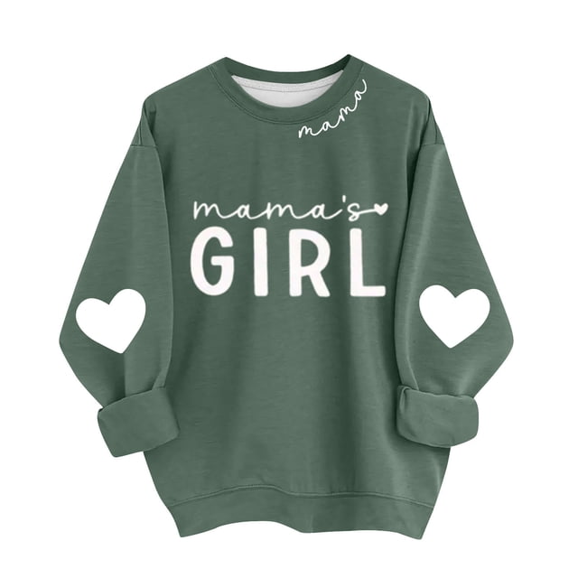 Mujeres de Manga Larga Tops de Moda Informal Impreso Suelto de Manga Larga Blusa Cuello Redondo sin Capucha Sudaderas Suaves Cómodas Cuatro Estaciones