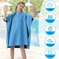 thumbnail image 5 of Beach Towel Beach Changing Towel Quick Drying,Absorbent,Soft Breathable Surf Robe With Pocket Hooded Wetsuit Adjustable Sleeves for Surfing Swimming Bathing 23.62x23.62 inch, 5 of 7
